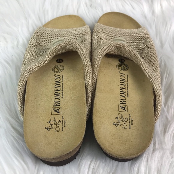 Arcopedico Tan Slide Sandals - Picture 3 of 5